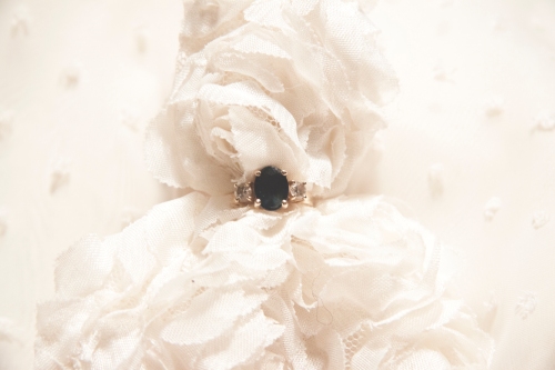 One year momento. I photographed my ring with my dress. xo